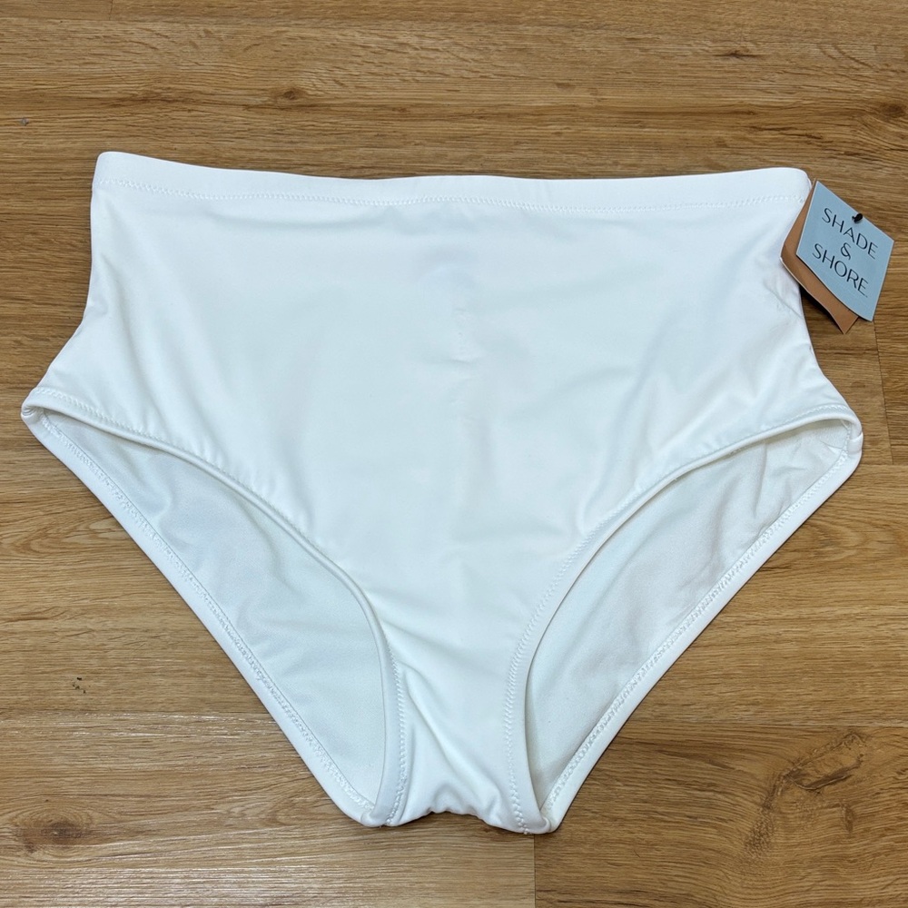 Extra High Waist Extra High Cut Full Coverage Swimsuit Bottoms L Shade & Shore